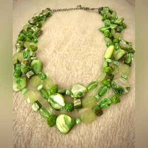 Vibrant Green Gemstone Necklace